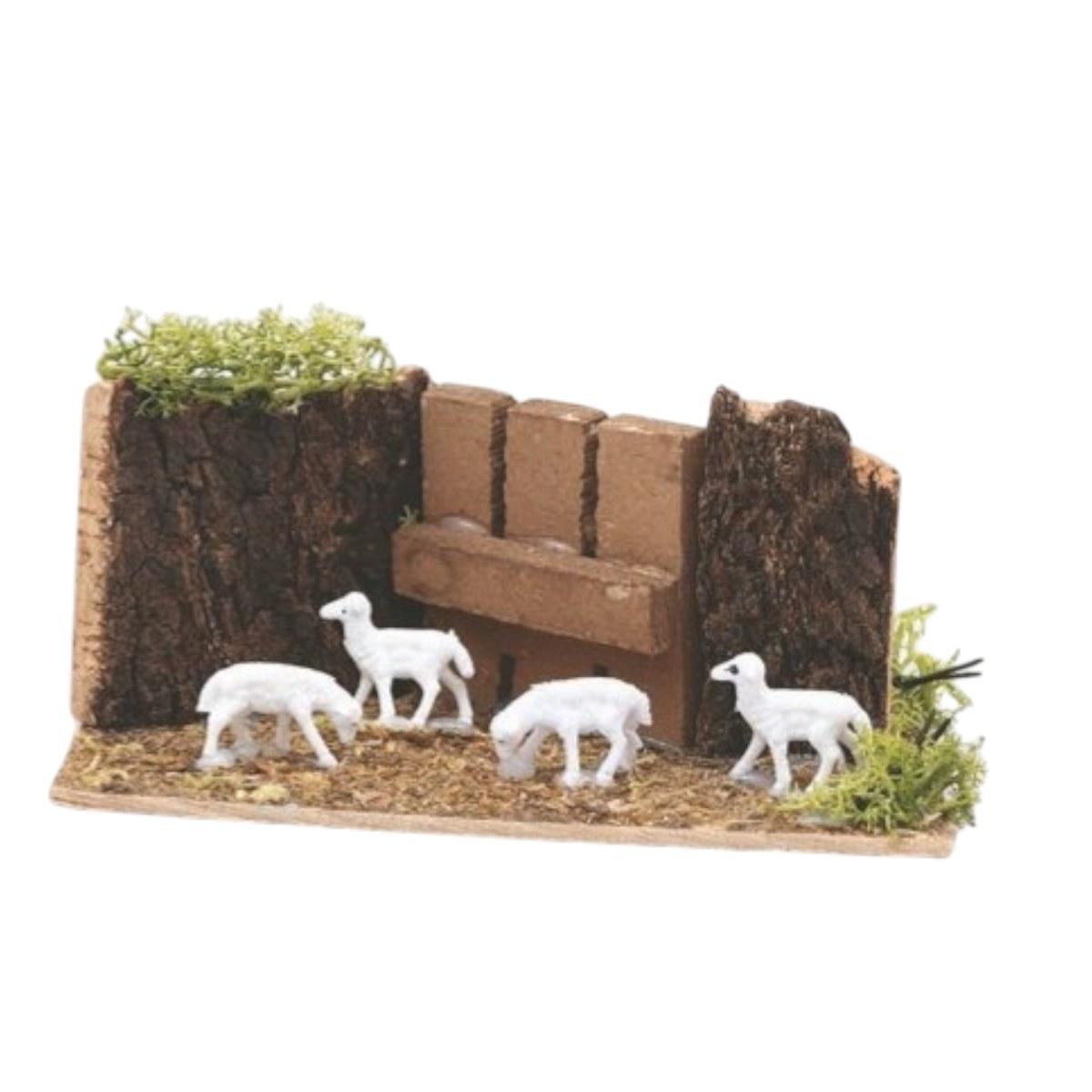 Animali pecore 14 x 9 x 8 cm