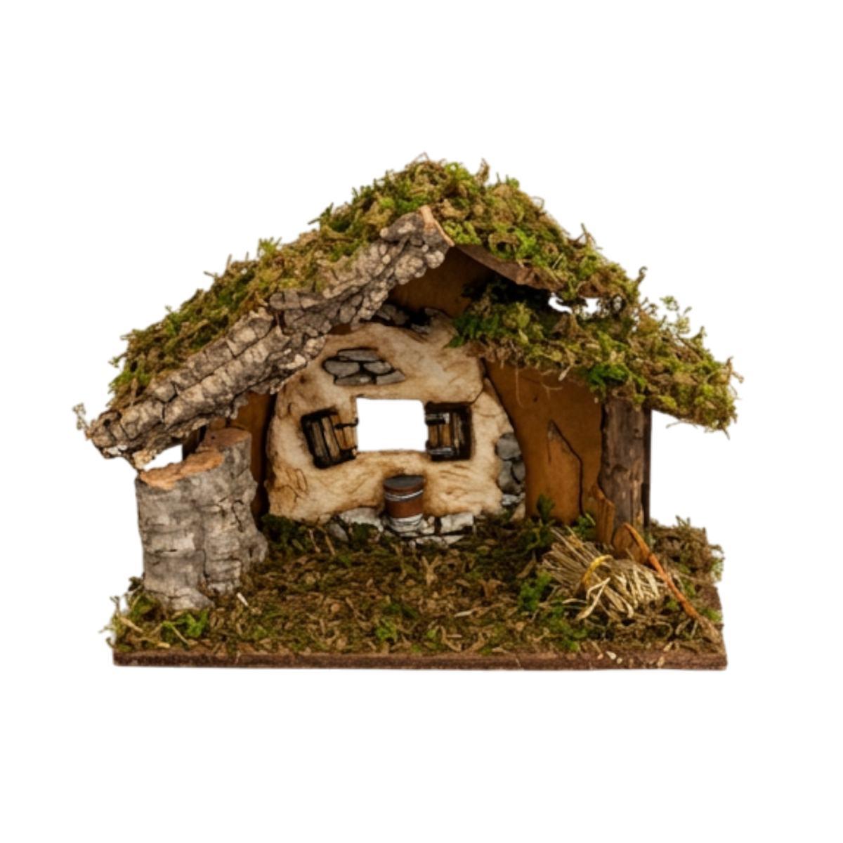 Capanna per presepe in legno 35 x 16 x 24 Euronatale