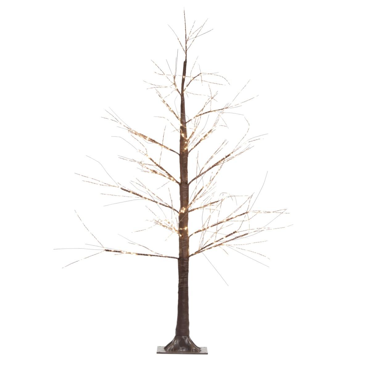 Albero di Natale LED bianco caldo marrone 90 cm