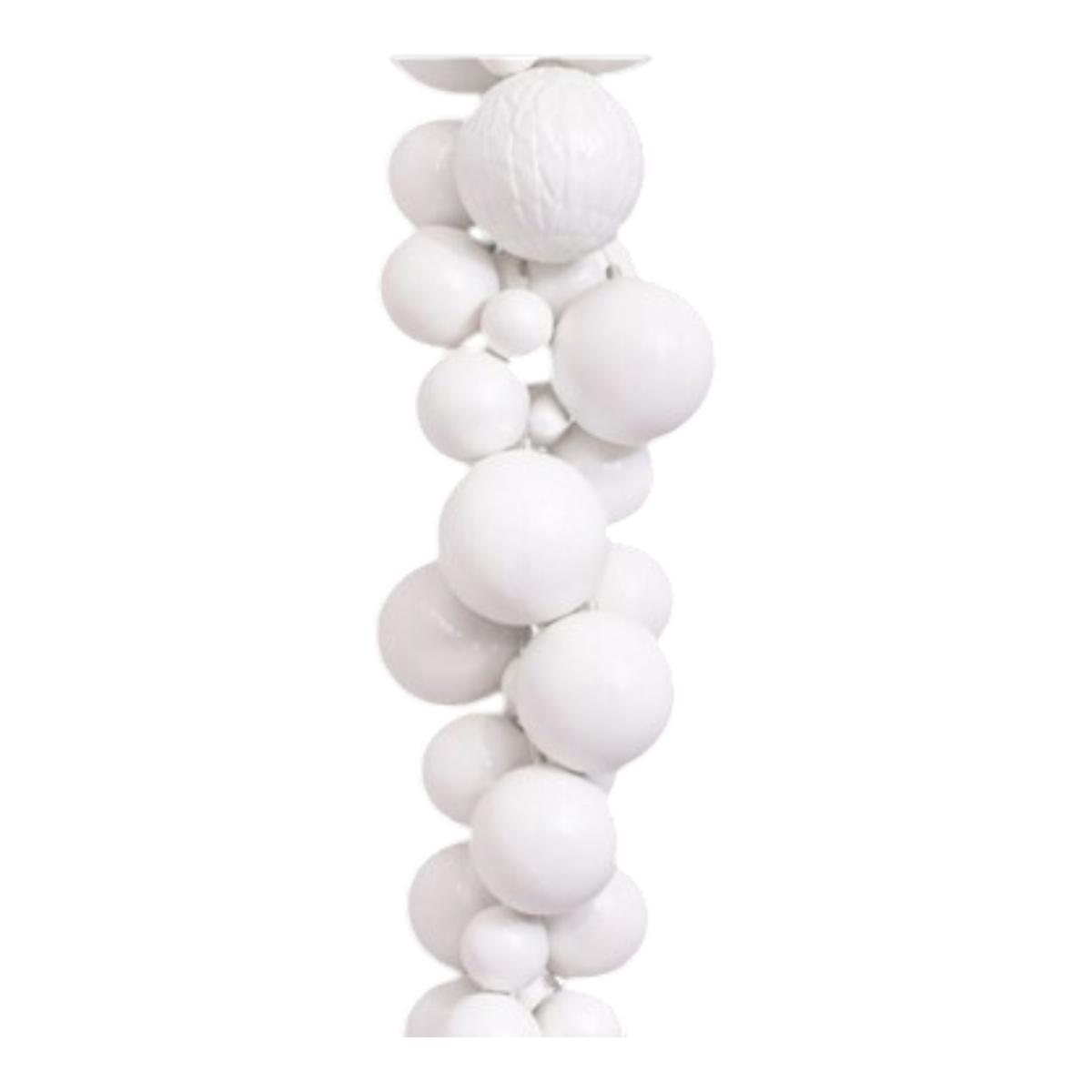 Pallina natalizia pvc bianca grappolo Set 100 pz