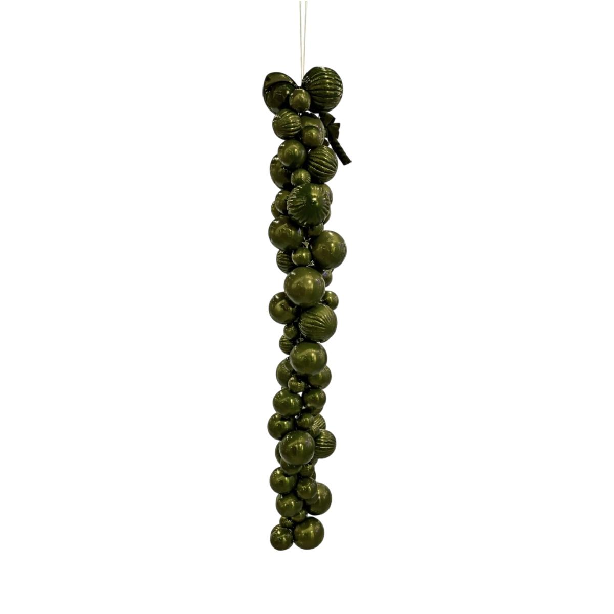 Pallina natalizia pvc verde foresta grappolo Set 100 pz