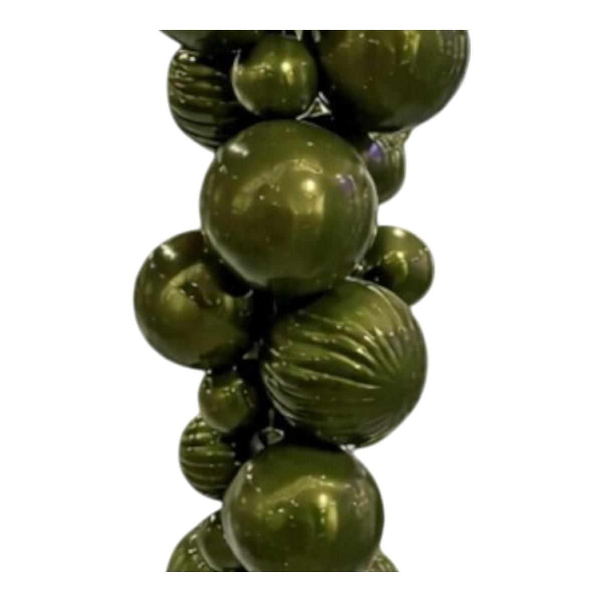 Pallina natalizia pvc verde foresta grappolo Set 100 pz