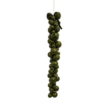 Pallina natalizia pvc verde foresta grappolo Set 100 pz