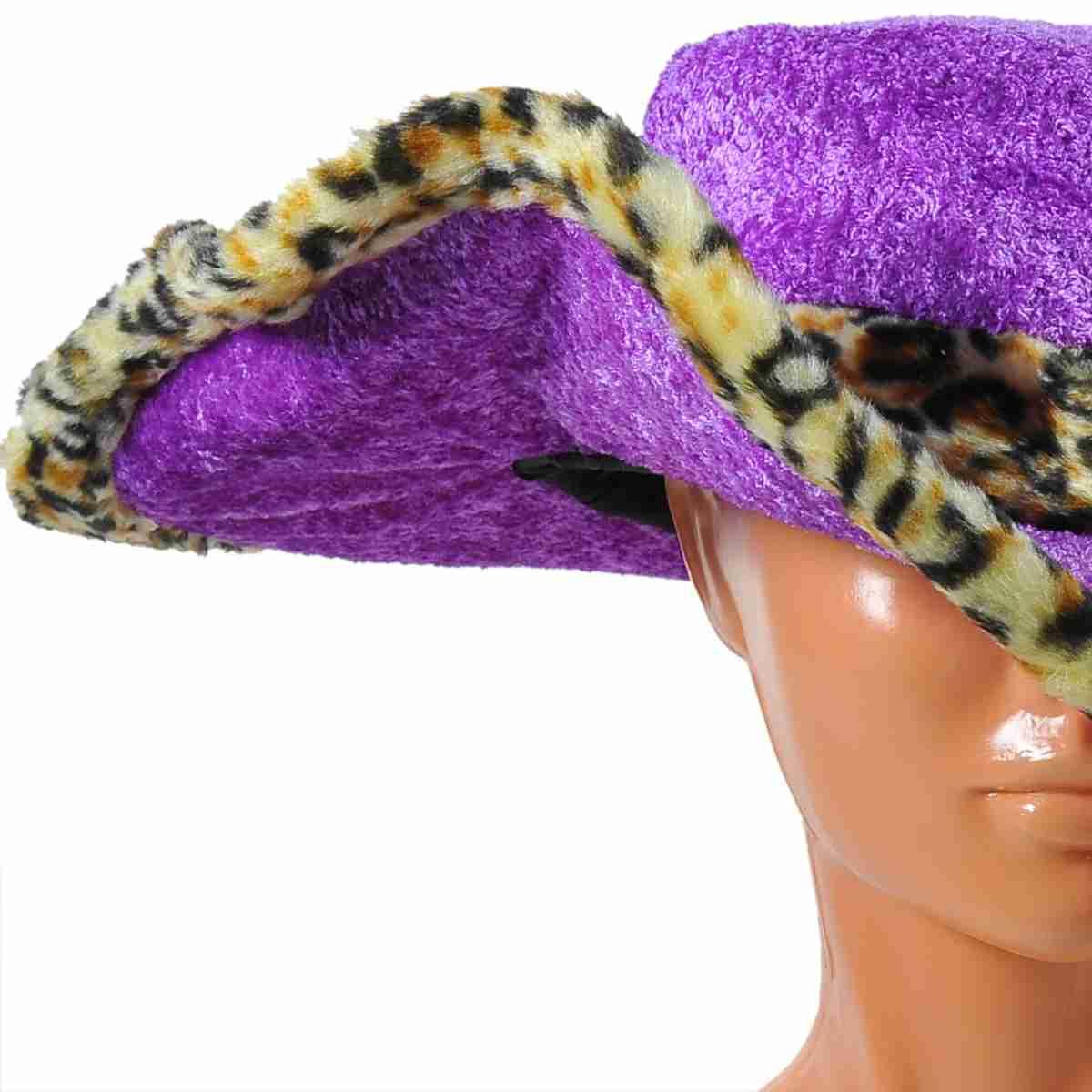 Cappello pappone velluto viola
