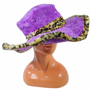 Cappello pappone velluto viola
