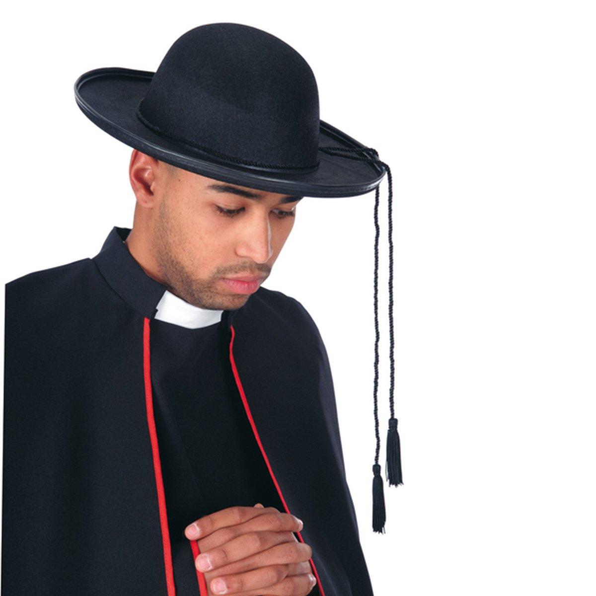 Cappello prete feltro nero tg