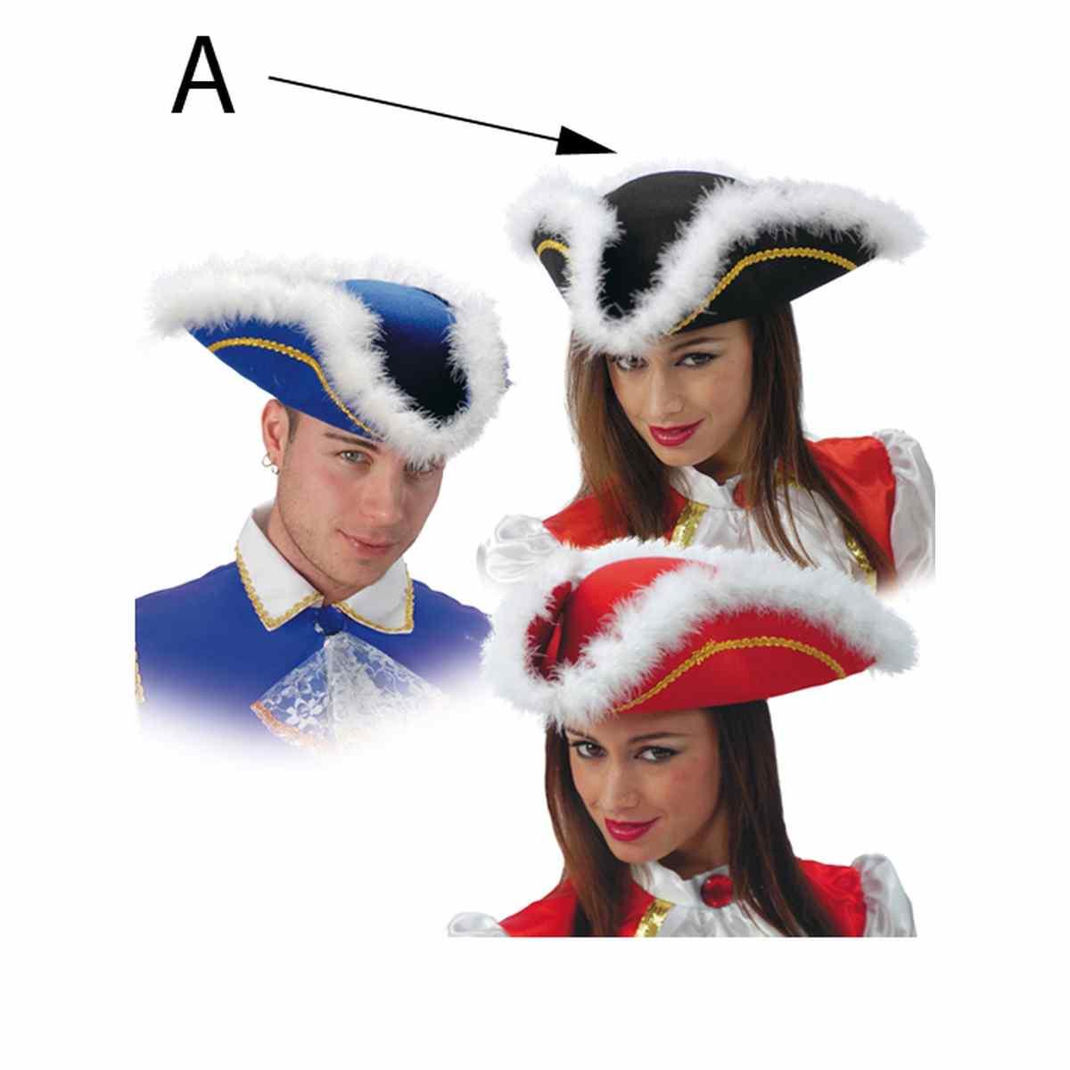 Cappello pirata tricorno lusso in
