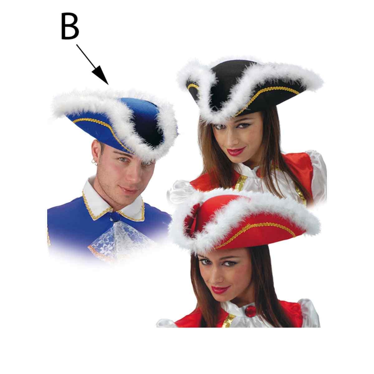 Cappello pirata tricorno lusso in