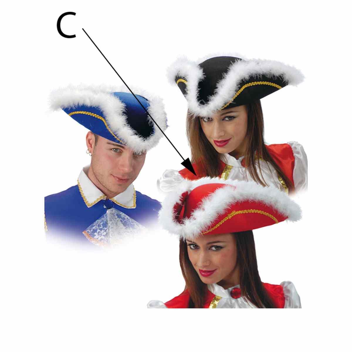 Cappello pirata tricorno lusso in