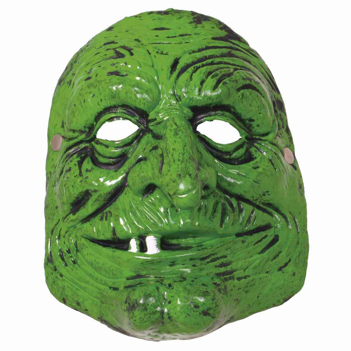 Maschera viso pvc strega verde
