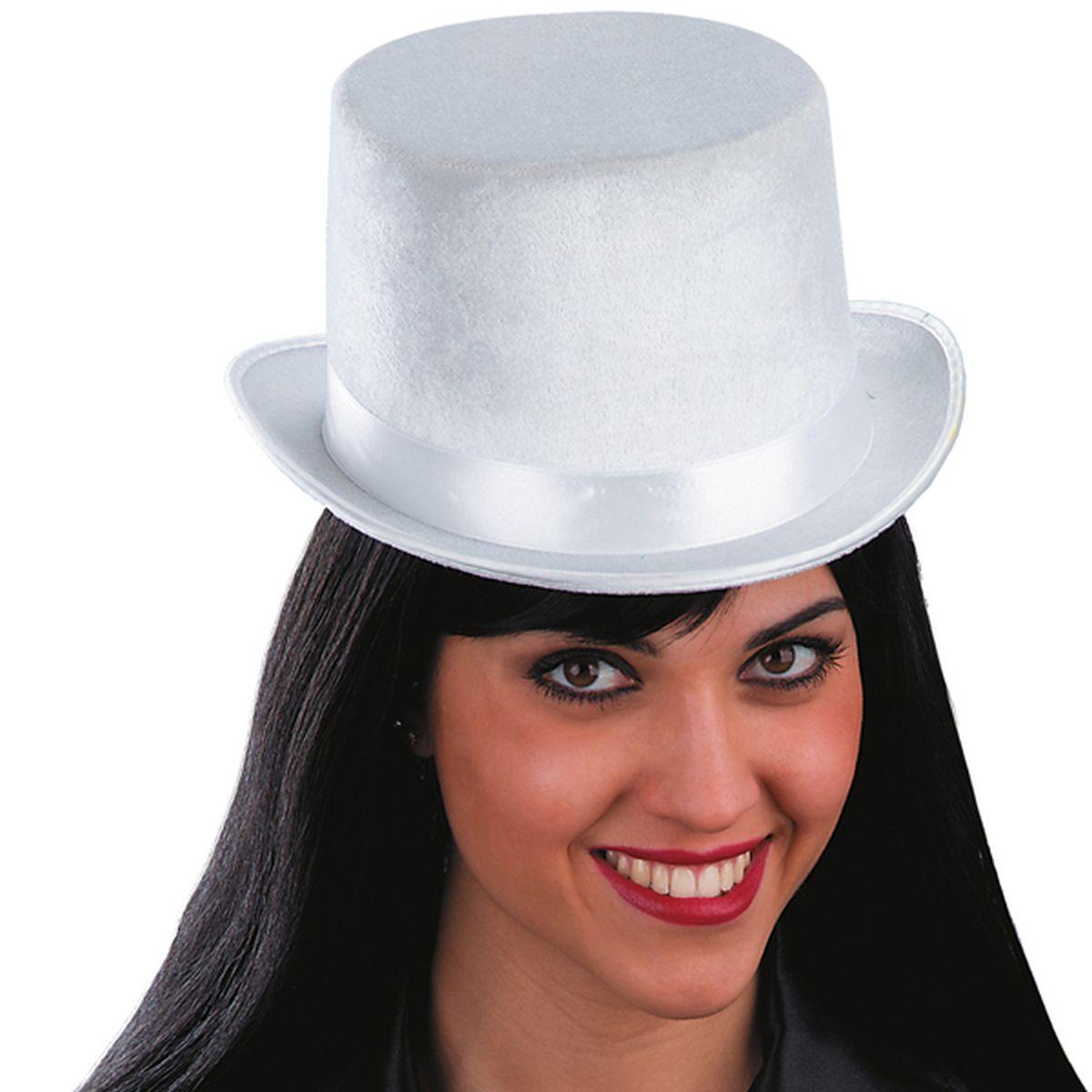 Cappello cilindro bianco
