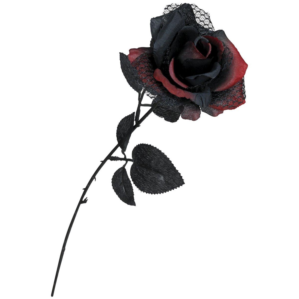 Fiore 40 cm rosa nera rossa