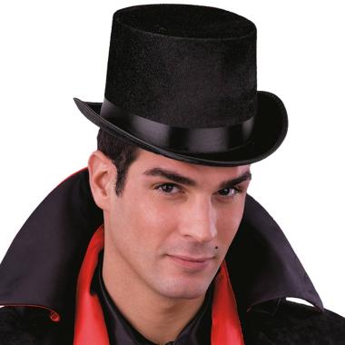 Cappello cilindro lusso velluto nero