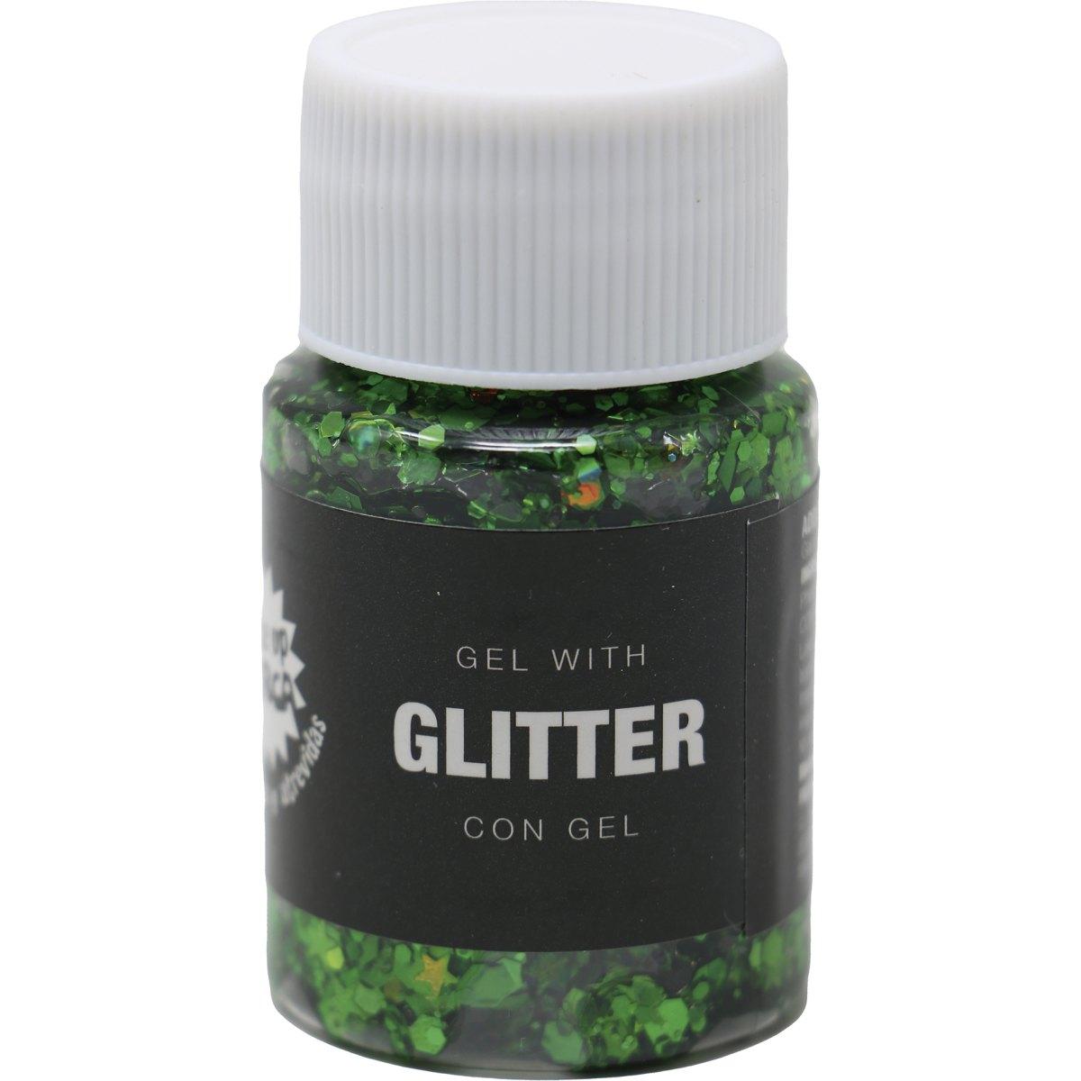 Trucco gel glitter verde gr 20
