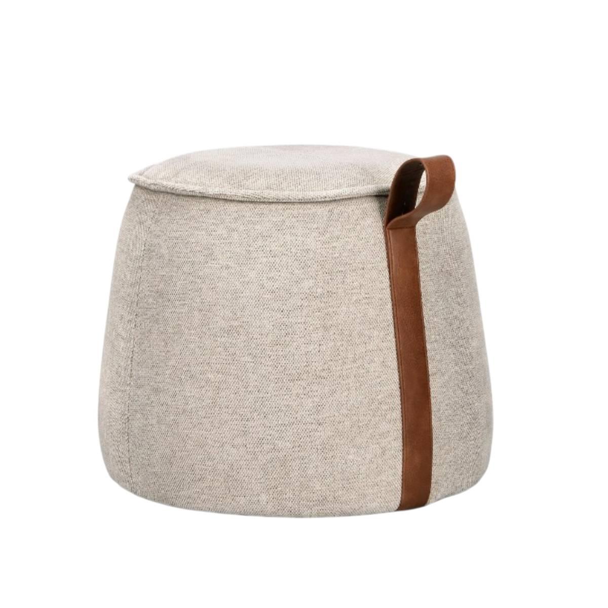 Pouf 50 x 41 cm Anila grigio
