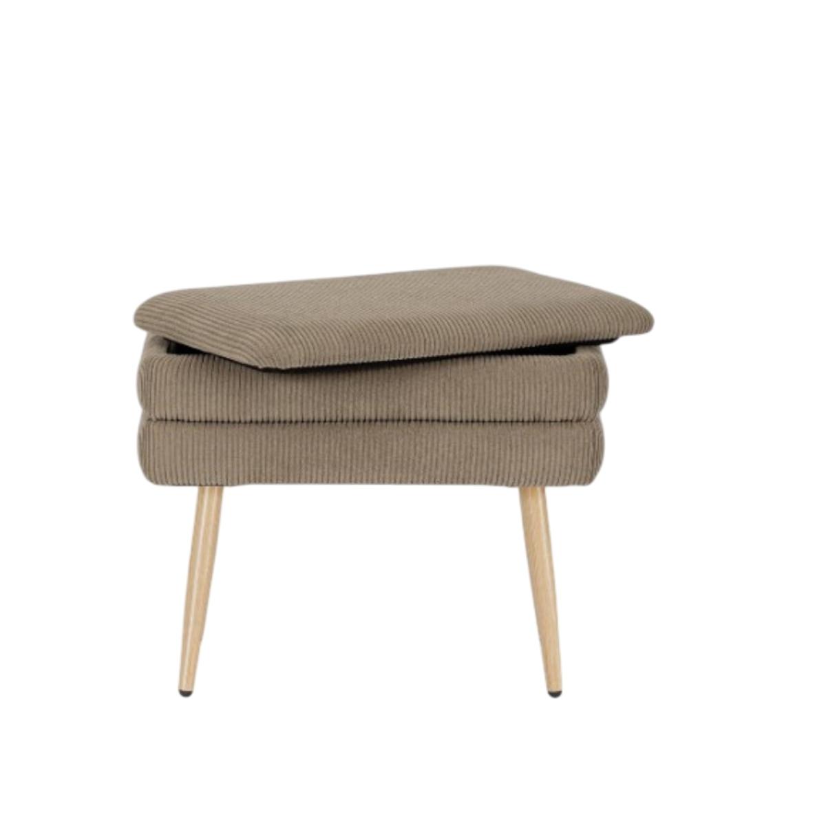 Pouf 50 x 34 x 24 cm olga tortora apribile