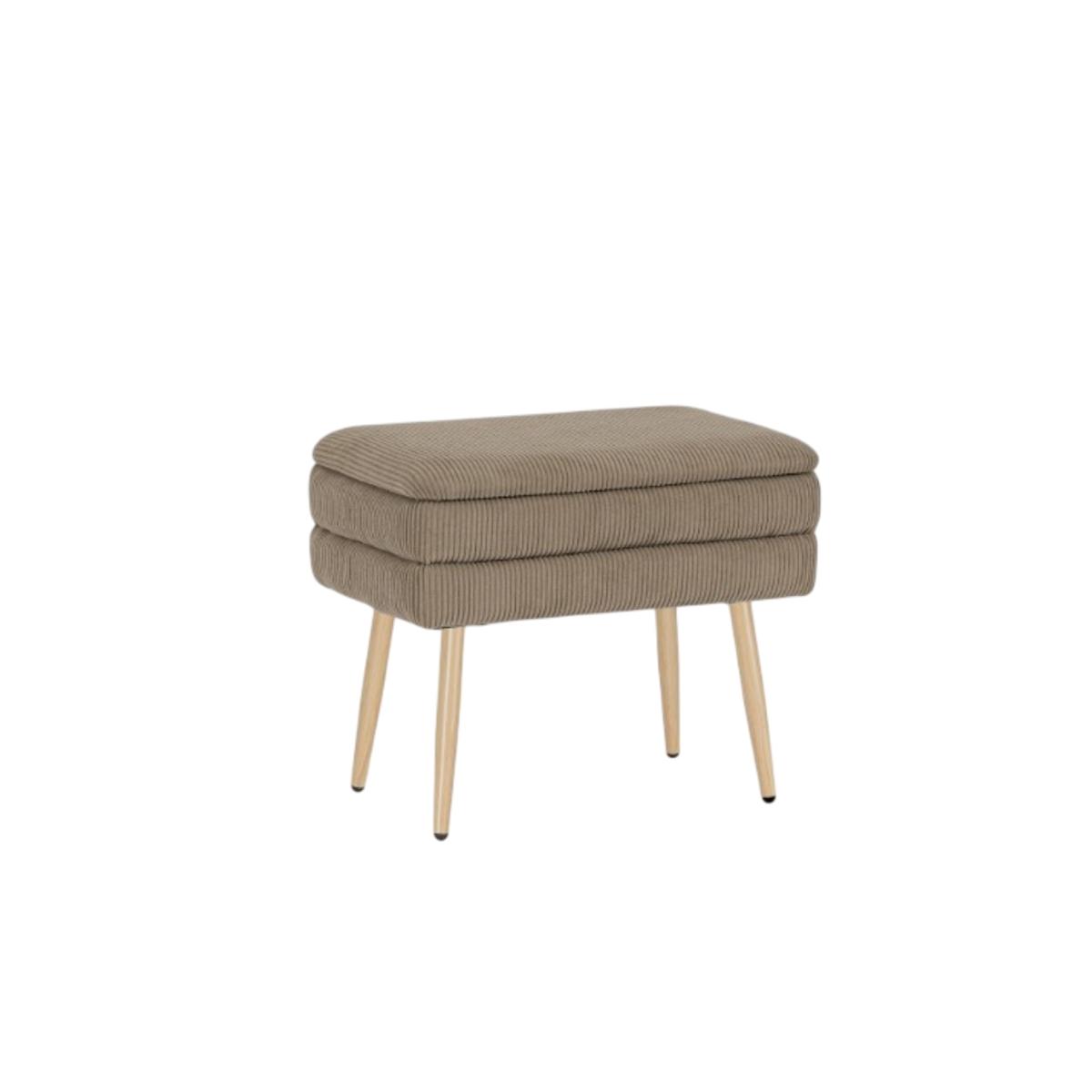 Pouf 50 x 34 x 24 cm olga tortora apribile