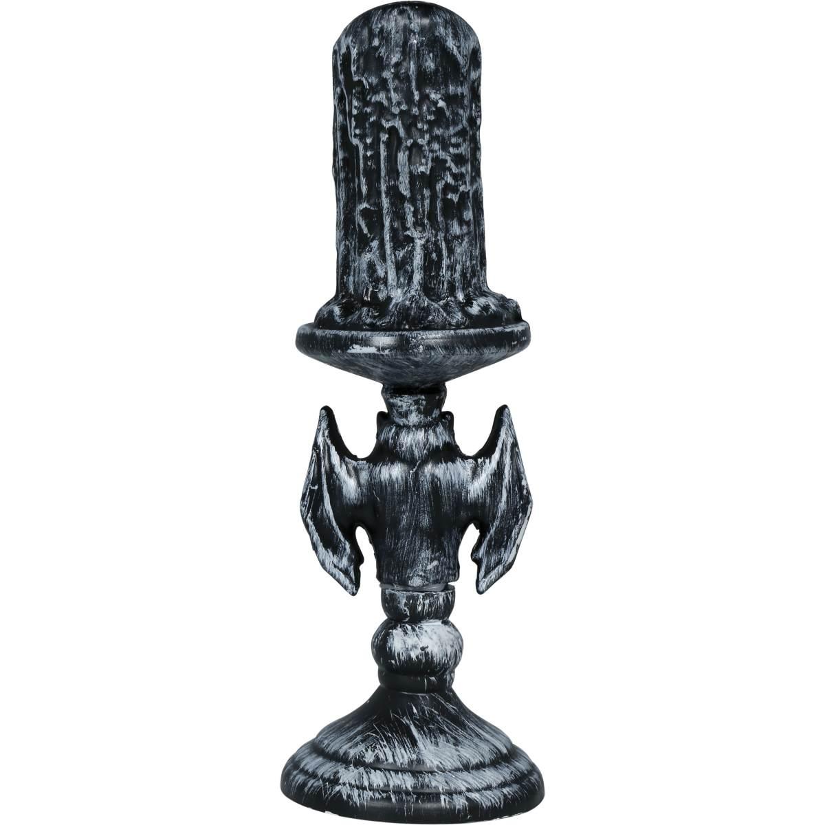 Candelabro halloween pipistrello con luce 26 cm