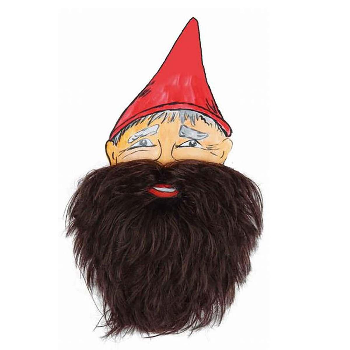 Barba marrone baffi liscia folta