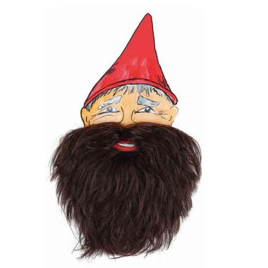Barba marrone baffi liscia folta