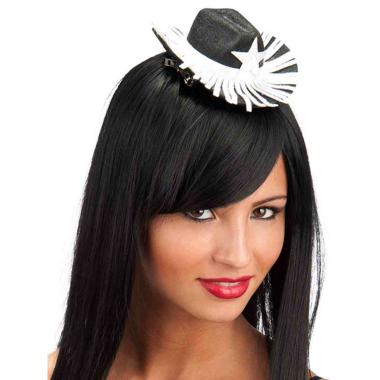 Cappello mini cowgirl nero
