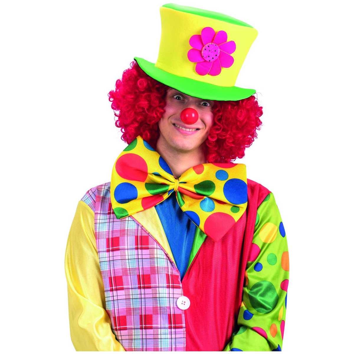 Cappello clown verde giallo fiore
