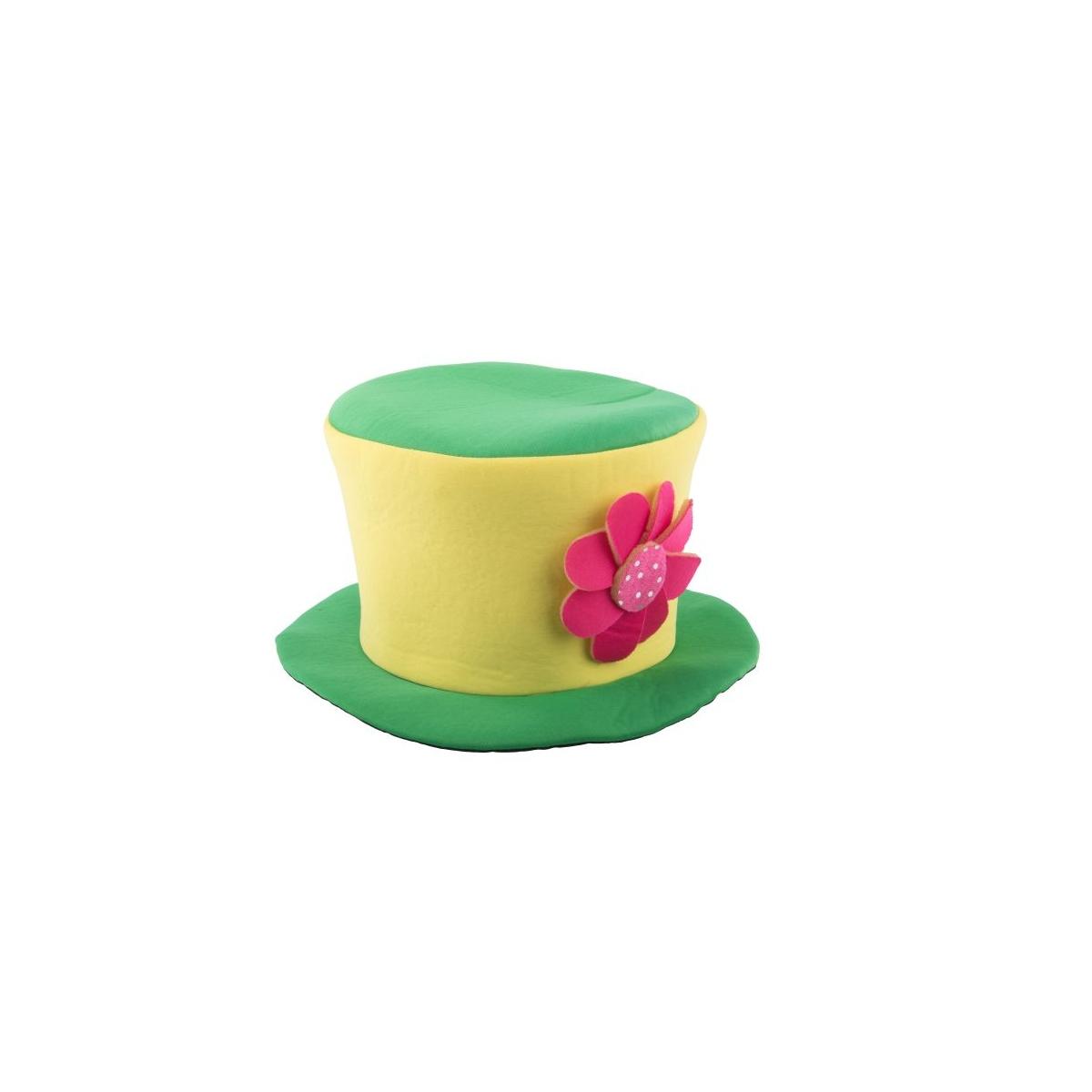 Cappello clown verde giallo fiore