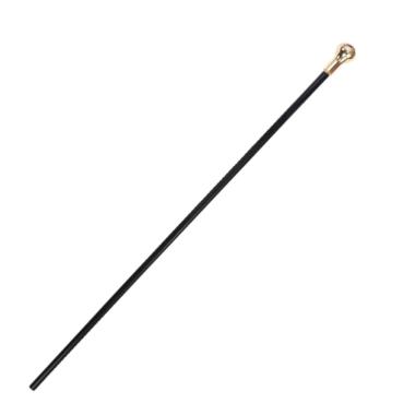 Bastone pvc nero pomello oro