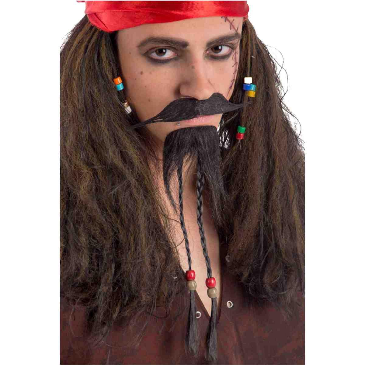Baffi pizzetto pirata neri