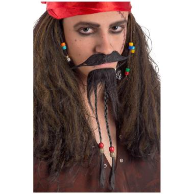 Baffi pizzetto pirata neri