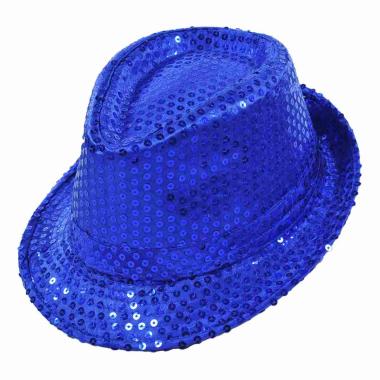 Cappello borsalino blu paillettes