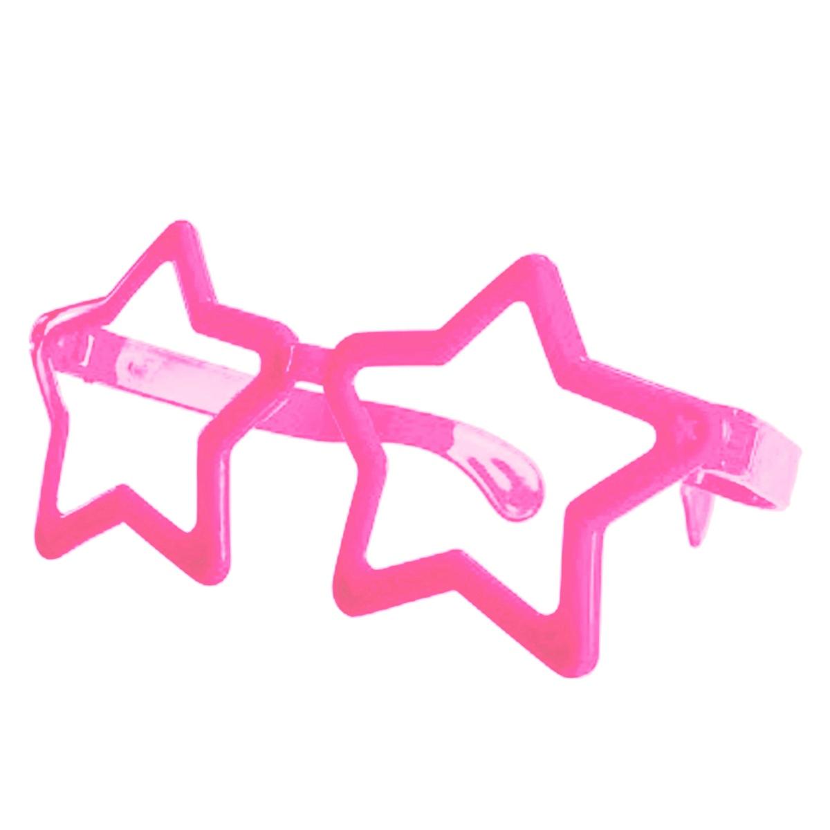 Occhiali stella maxi rosa senza lenti