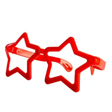 Occhiali stella maxi rosso senza lenti