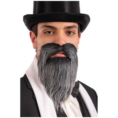 Barba liscia brizzolata baffi