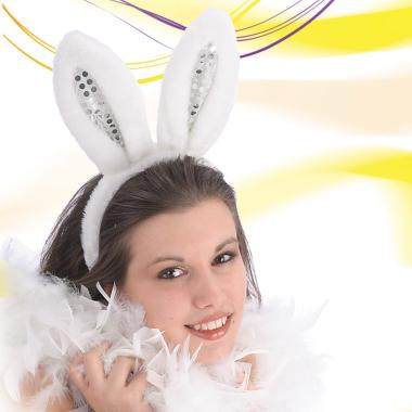 Cerchietto coniglietta bianco