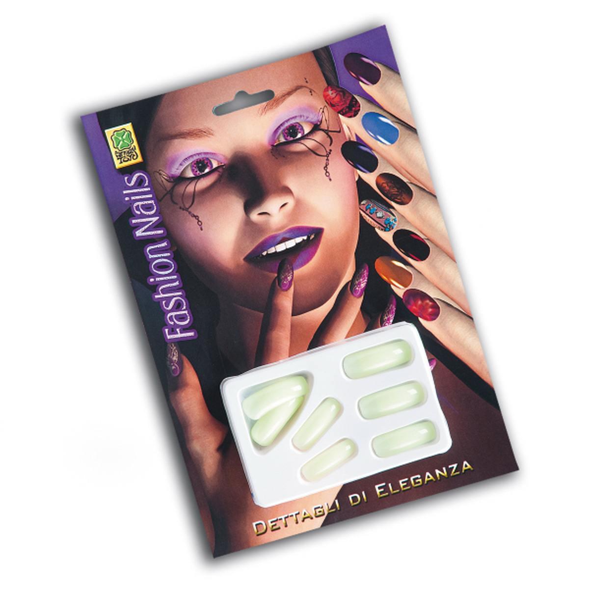 Unghie adesive fluo al buio