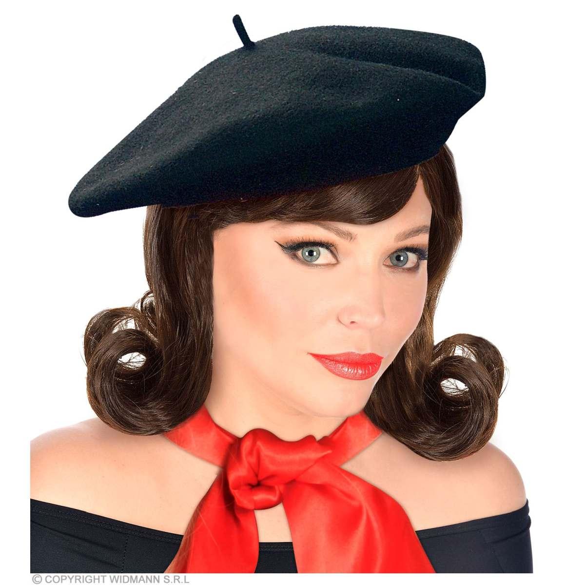 Cappello berretto feltro lana nero