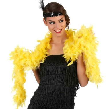 Boa di piume giallo fluo 40 gr