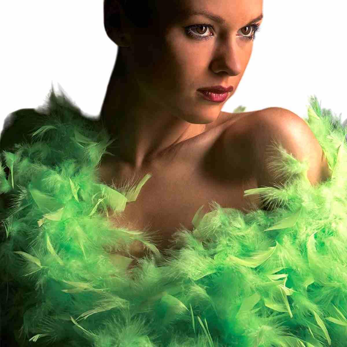 Boa di piume verde fluo 40 gr