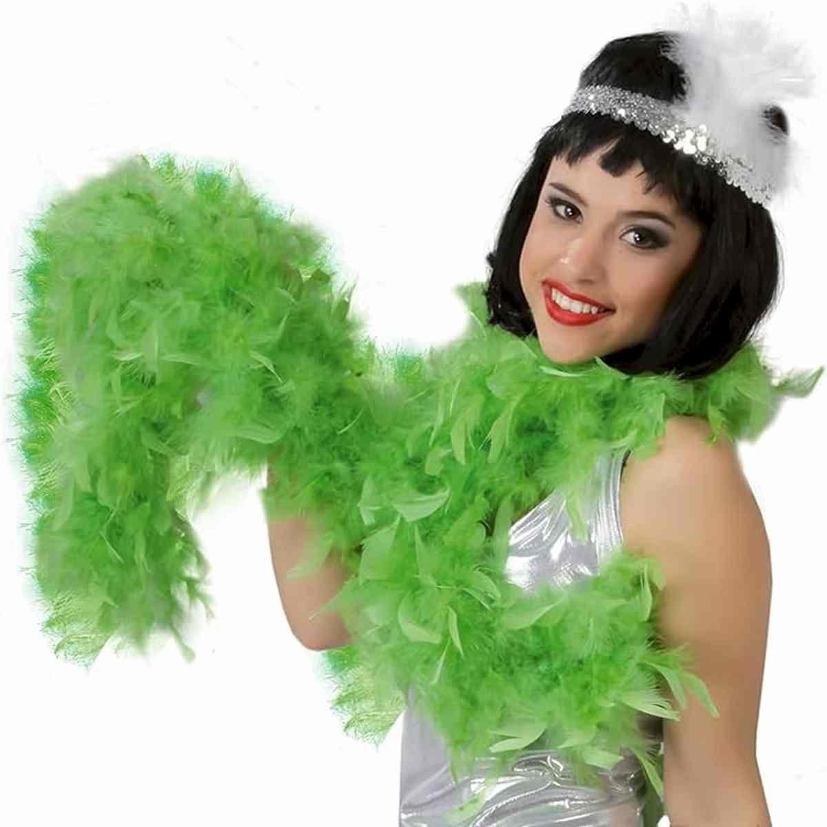 Boa di piume verde fluo 40 gr