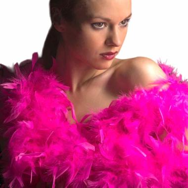 Boa di piume fucsia fluo 40 gr