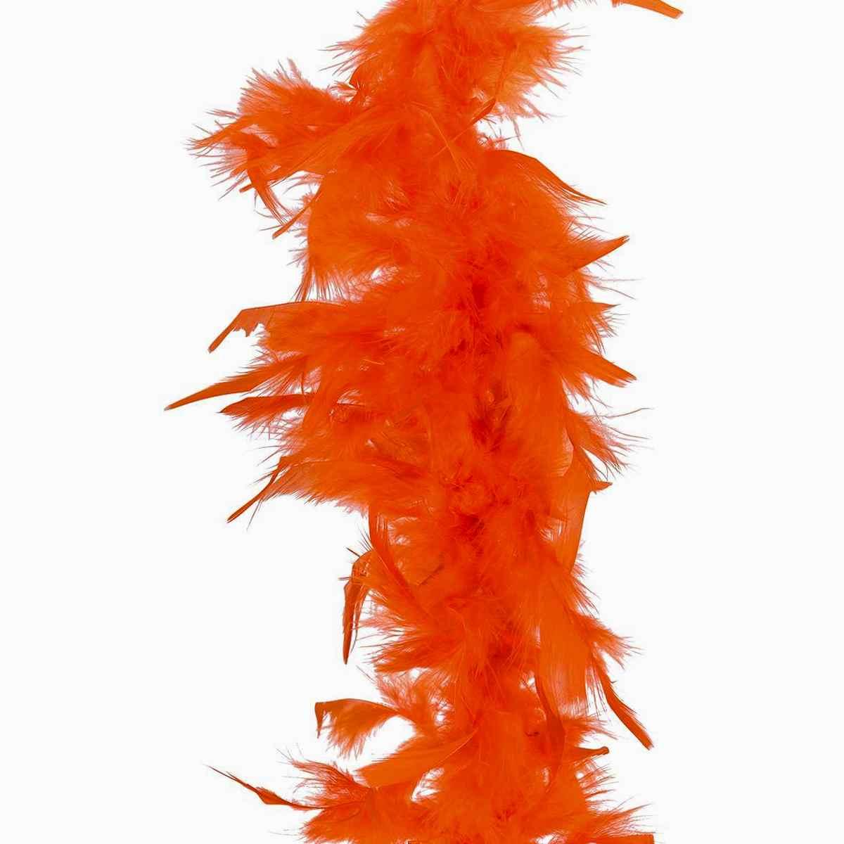 Boa di piume arancione chiaro 40 gr