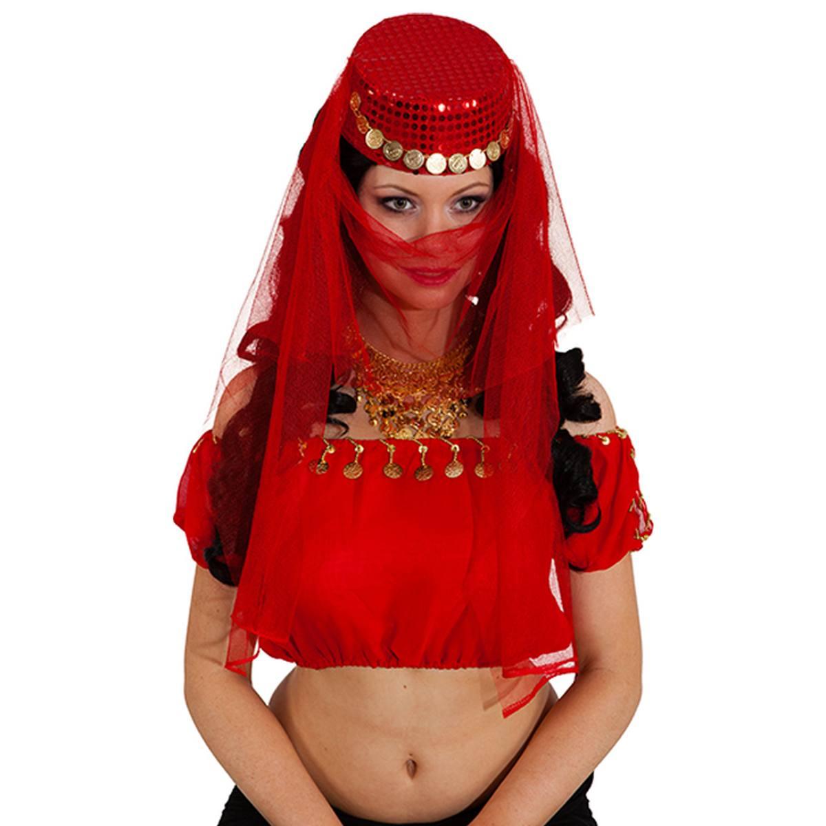 Cappello odalisca rosso