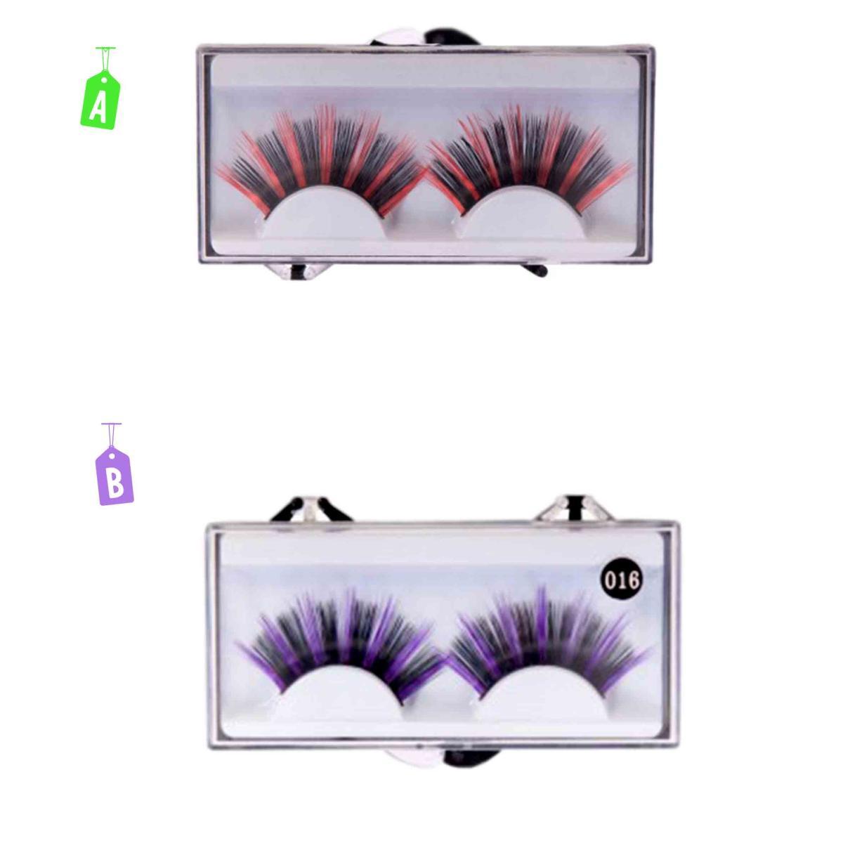 Trucco ciglia lunghe nere 2 colori