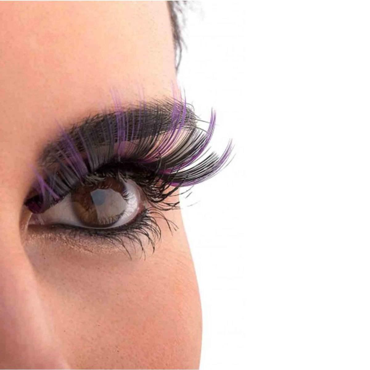 Trucco ciglia lunghe nere 2 colori