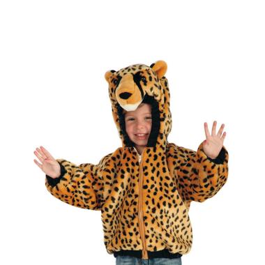 Costume leopardo giubotto cappuccio