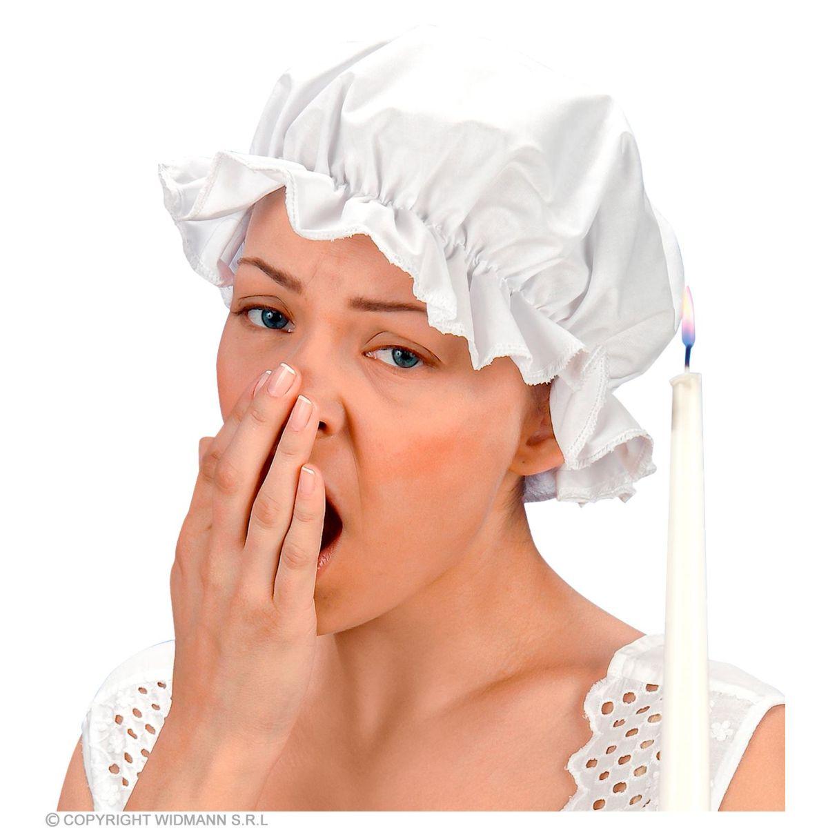 Cappello cuffia da notte bianca