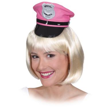 Cappello mini poliziotta rosa
