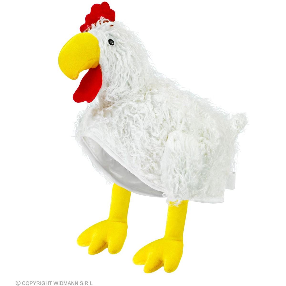 Cappello pollo peloso bianco