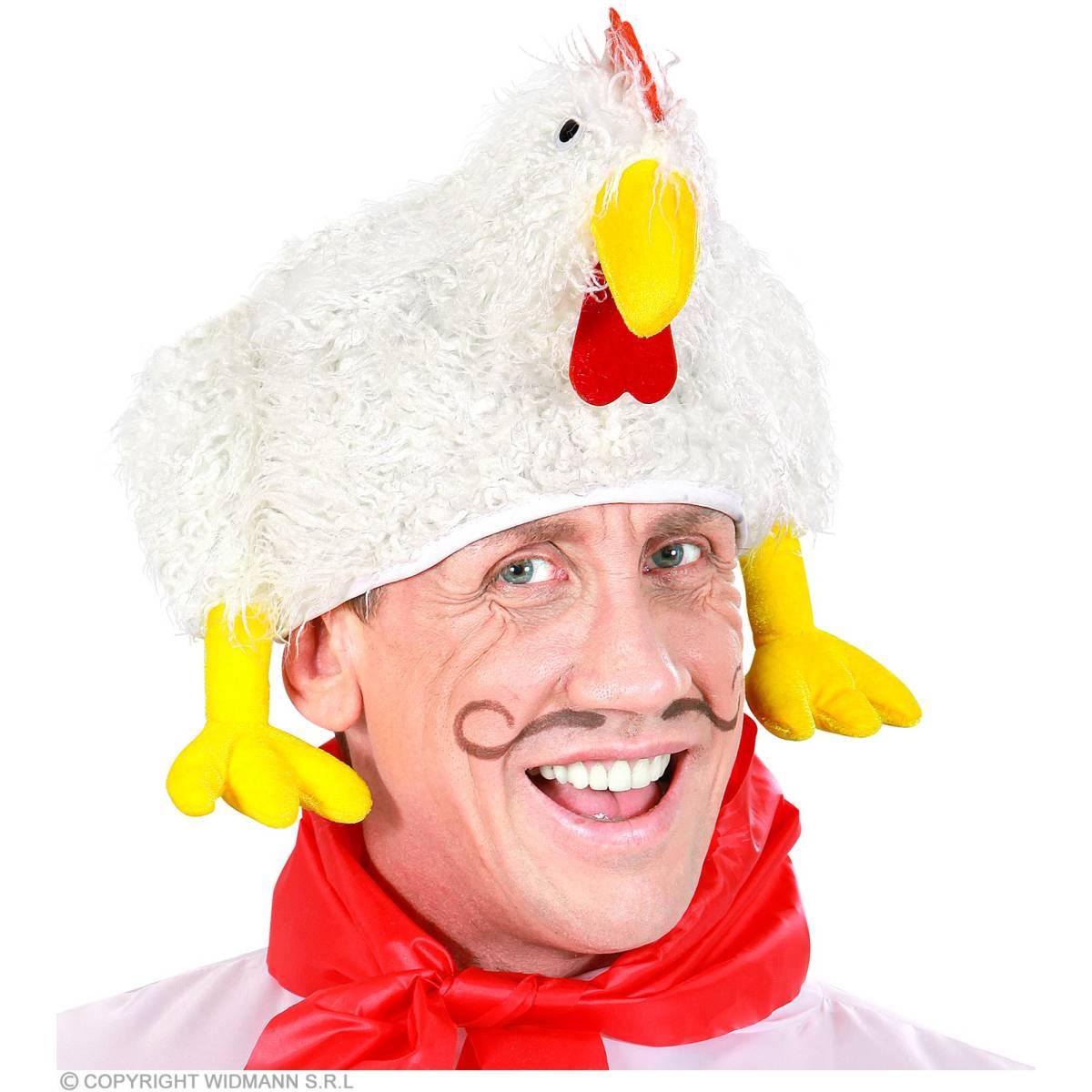 Cappello pollo peloso bianco
